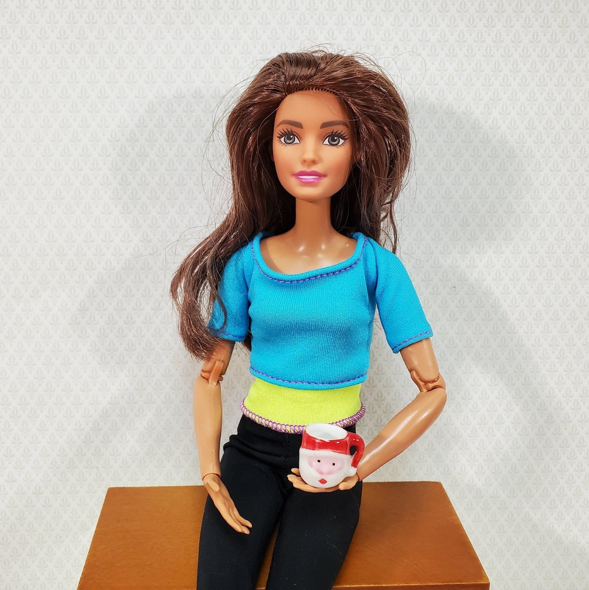 Dollhouse Santa Mug Coffee Cup LARGE Miniature Ceramic Christmas - Miniature Crush