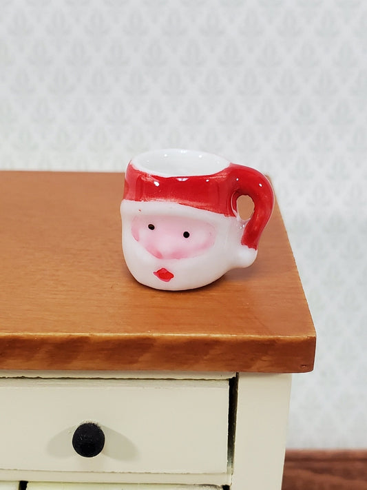 Dollhouse Santa Mug Coffee Cup LARGE Miniature Ceramic Christmas - Miniature Crush
