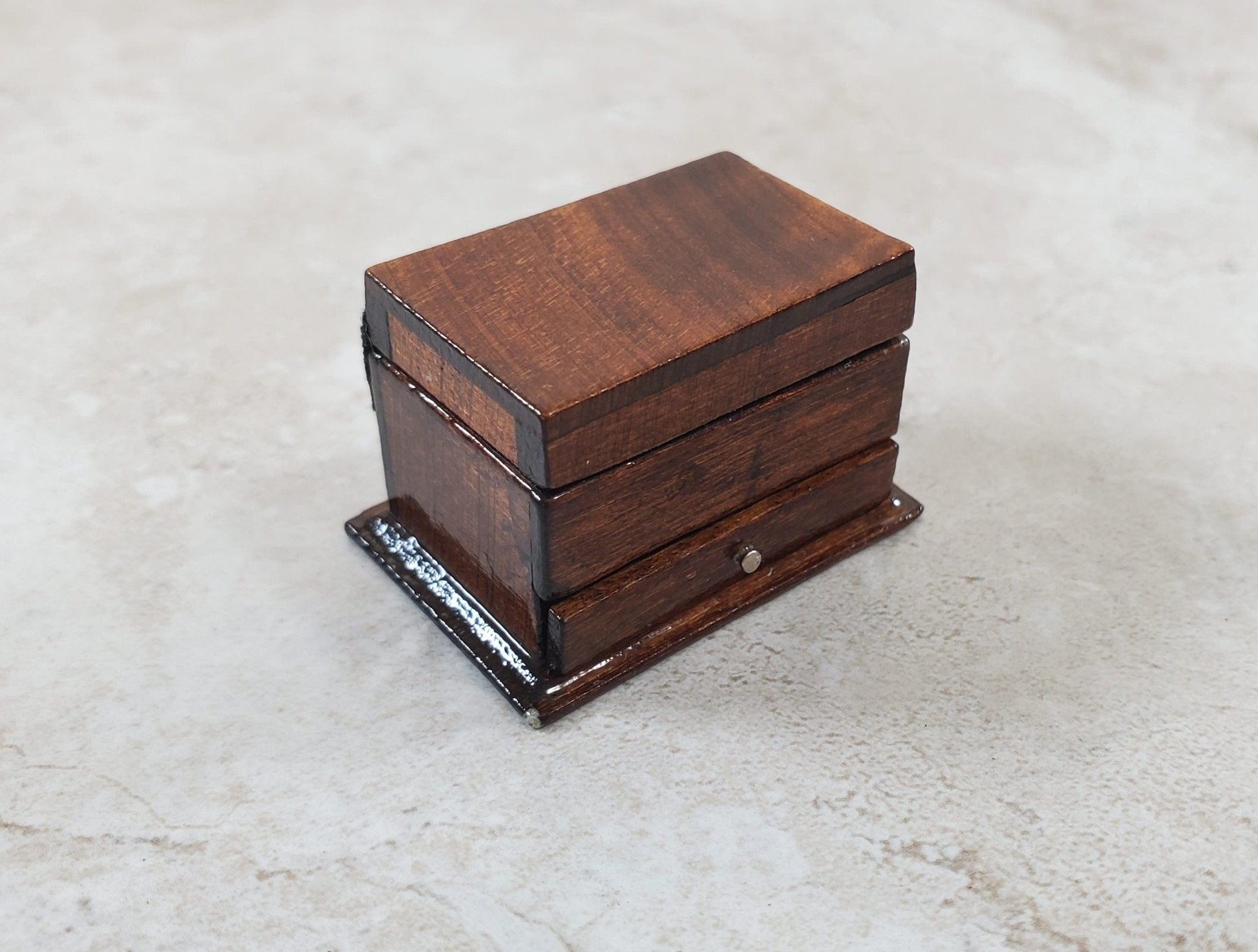 Dollhouse Sewing Box with Drawer and Notions Measure 1:12 Scale Miniature - Miniature Crush