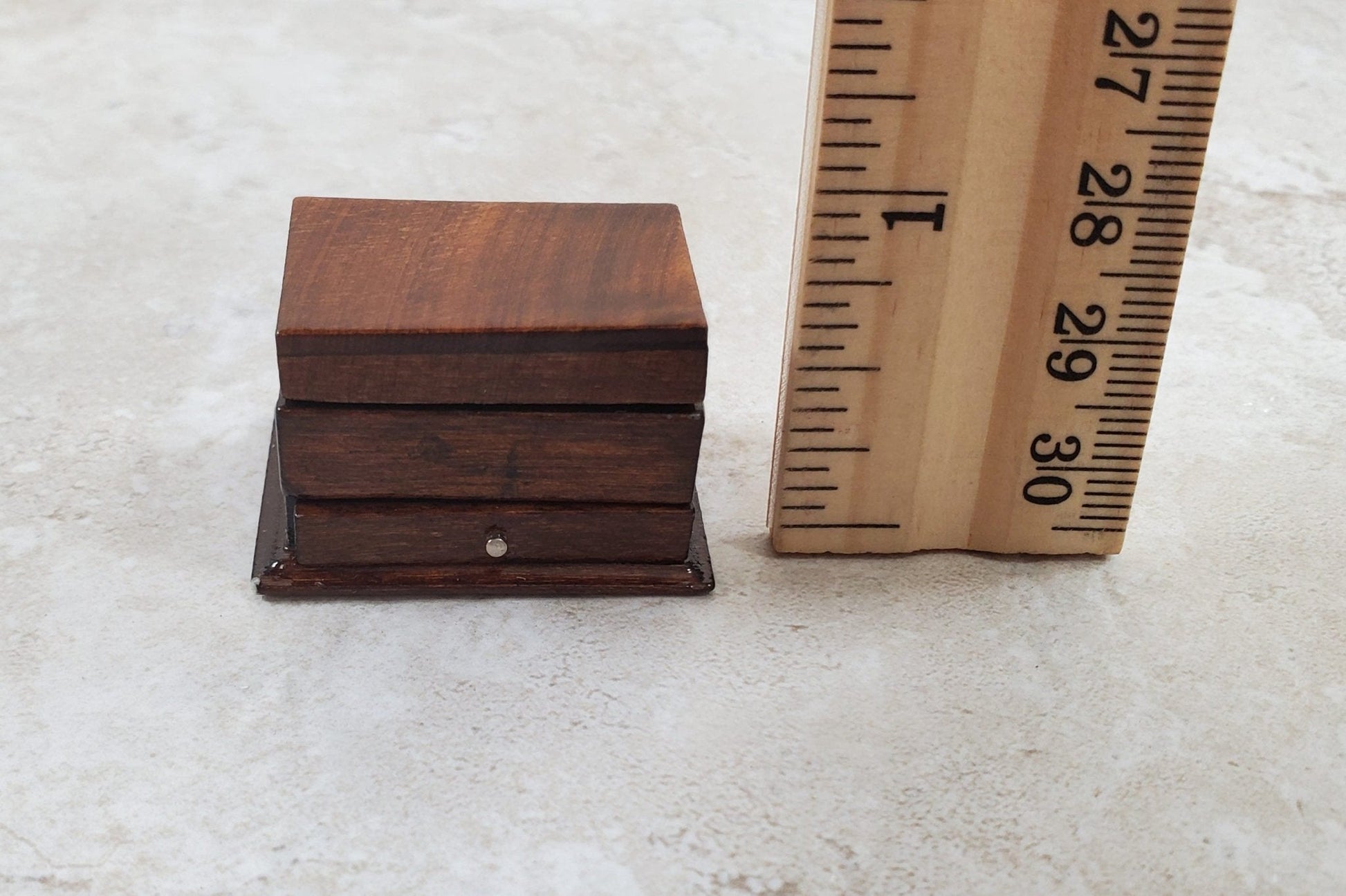 Dollhouse Sewing Box with Drawer and Notions Measure 1:12 Scale Miniature - Miniature Crush