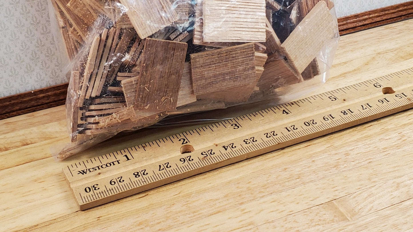 Dollhouse Shingles Small Bag Cedar Wood 1:12 Scale 200 pieces Alessio Miniatures - Miniature Crush