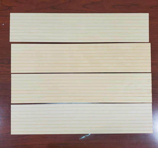 Dollhouse Shiplap Siding Wall Panels Wood Paneling x4 Sheets - Miniature Crush