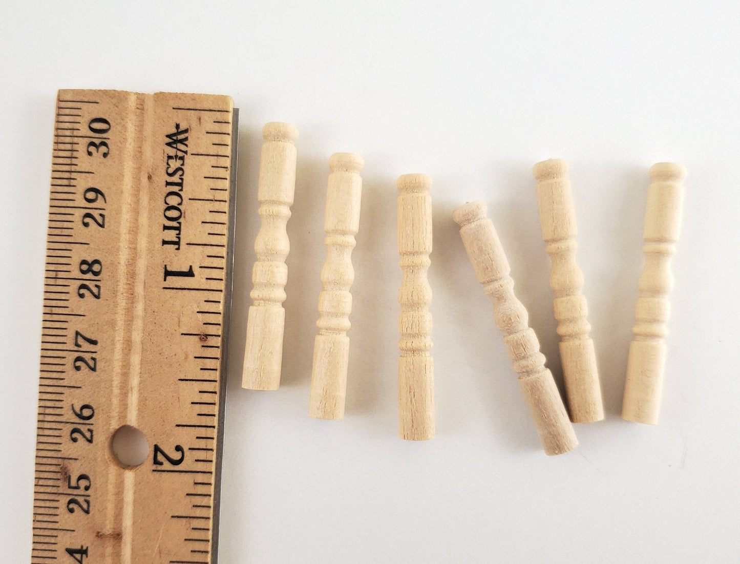 Dollhouse Short Table or Furniture Legs 6 Pieces 1 1/2" tall Houseworks 12018 - Miniature Crush