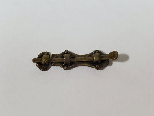 Dollhouse Sliding Bolt Lock Working Metal Antique Bronze 1:12 Scale Miniature - Miniature Crush