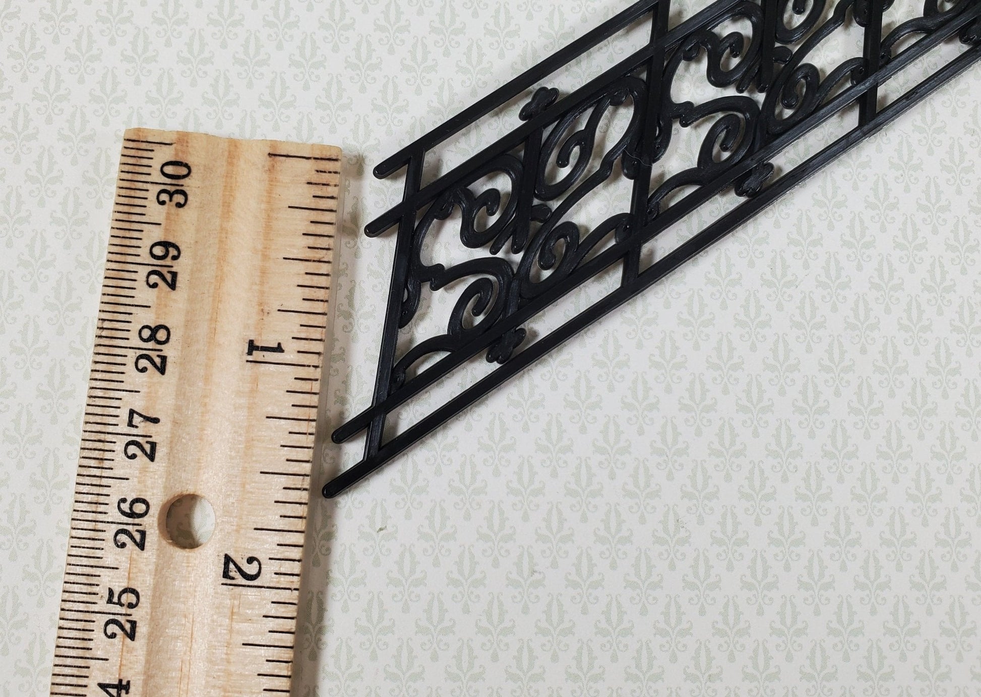 Dollhouse Stair Railing Angled Victorian or Georgian Style 1:12 Scale Miniature - Miniature Crush