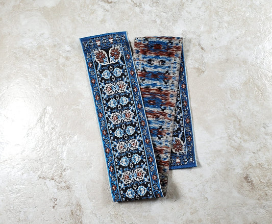 Dollhouse Stair Runner Blue Carpet Rug Woven Fabric1:12 Scale Miniature - Miniature Crush