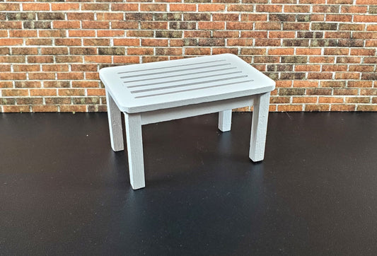 Dollhouse Table Outdoor Garden Porch Patio White 1:12 Scale Miniature Furniture - Miniature Crush