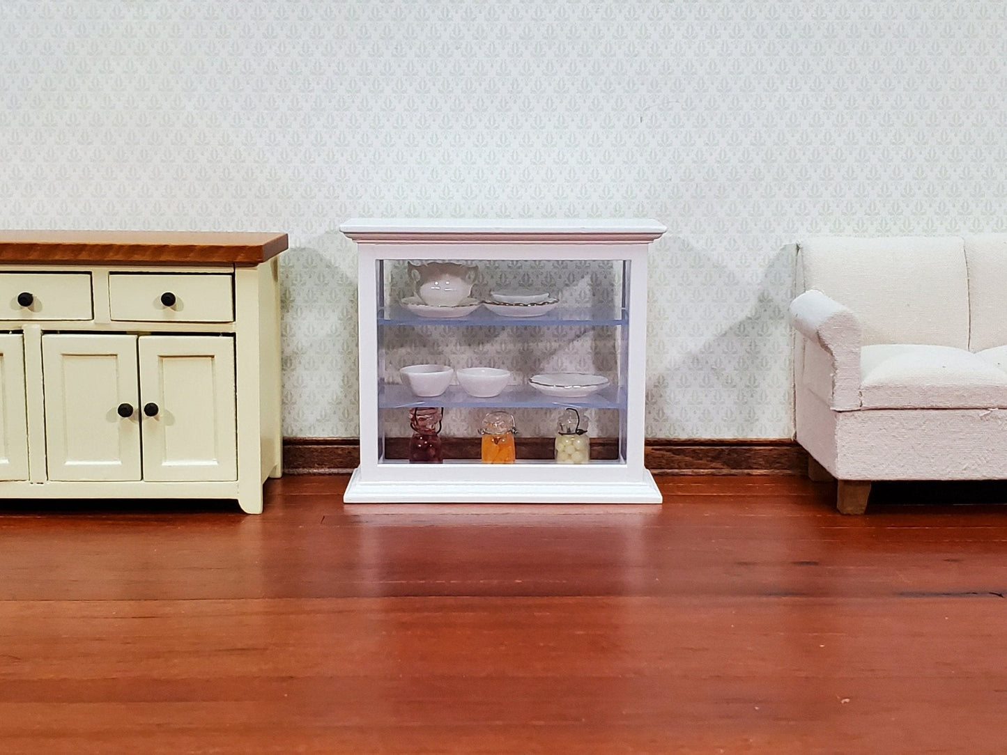 Dollhouse Tall Counter for Store or Shop Display Cabinet White 1:12 Scale Miniature Furniture - Miniature Crush