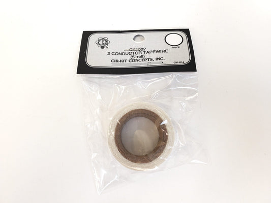 Dollhouse Tapewire 5' Feet Cir-Kit 1002 - 2 Conductor Tape Wire - Miniature Crush