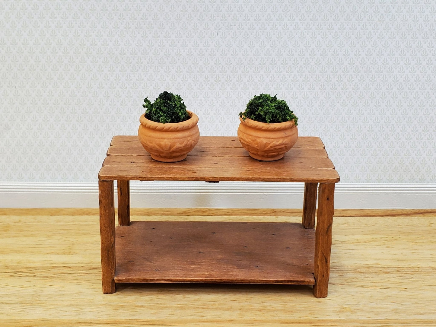 Dollhouse Terra Cotta Pots Planters Set of 2 Unglazed Round 1:12 Scale Miniature Garden - Miniature Crush