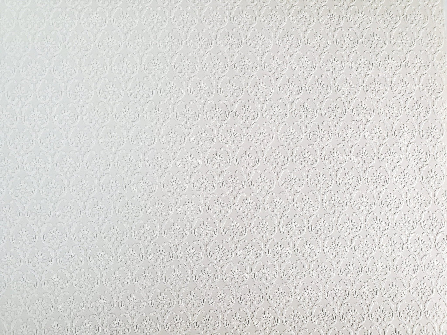 Dollhouse Textured Wallpaper Embossed 3 Pieces White/Beige 17 "x 12" 1:12 Scale - Miniature Crush