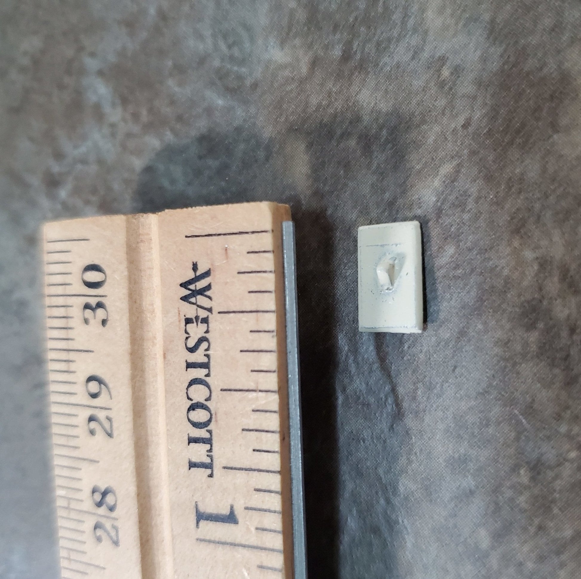 Dollhouse Tiny Light Switch Metal 1:12 Scale Modern Miniatures - Miniature Crush