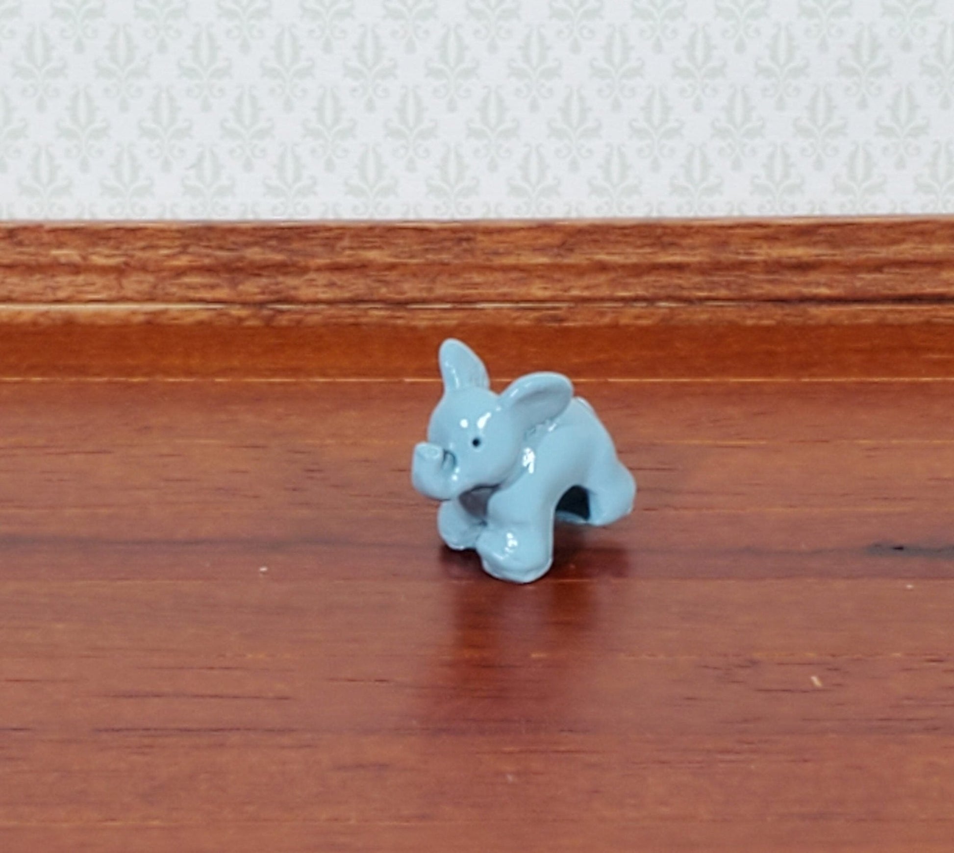 Dollhouse Toy Elephant for your Miniature Nursery Gray Resin - Miniature Crush