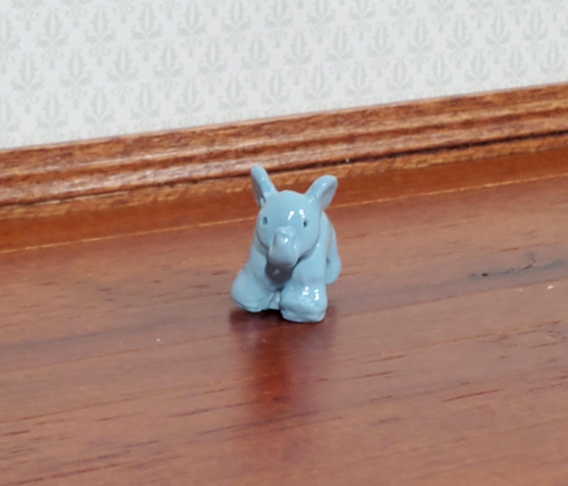 Dollhouse Toy Elephant for your Miniature Nursery Gray Resin - Miniature Crush