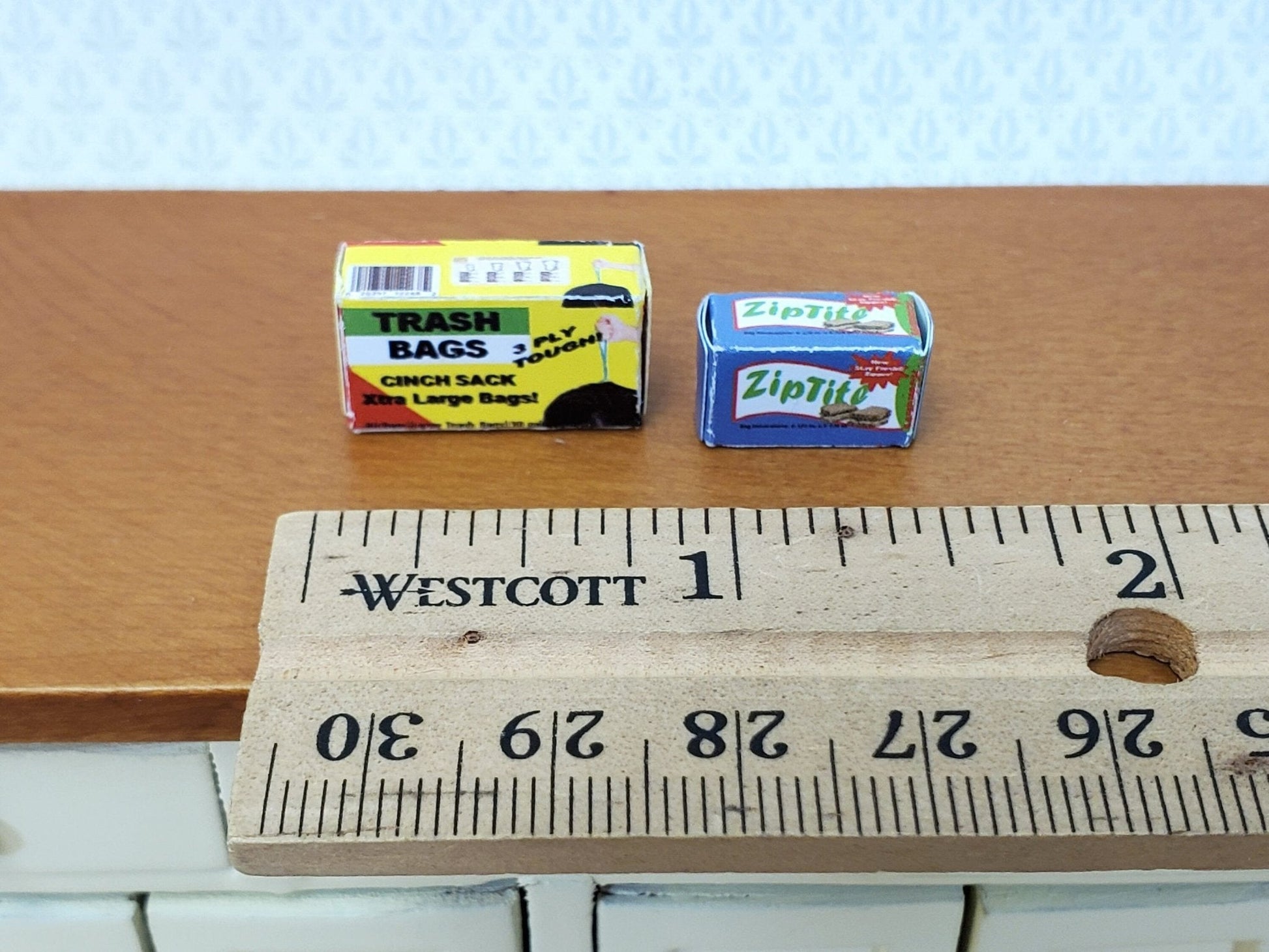Dollhouse Trash Bags & Sandwich Baggies Boxes 1:12 Scale Miniatures Kitchen Accessories - Miniature Crush