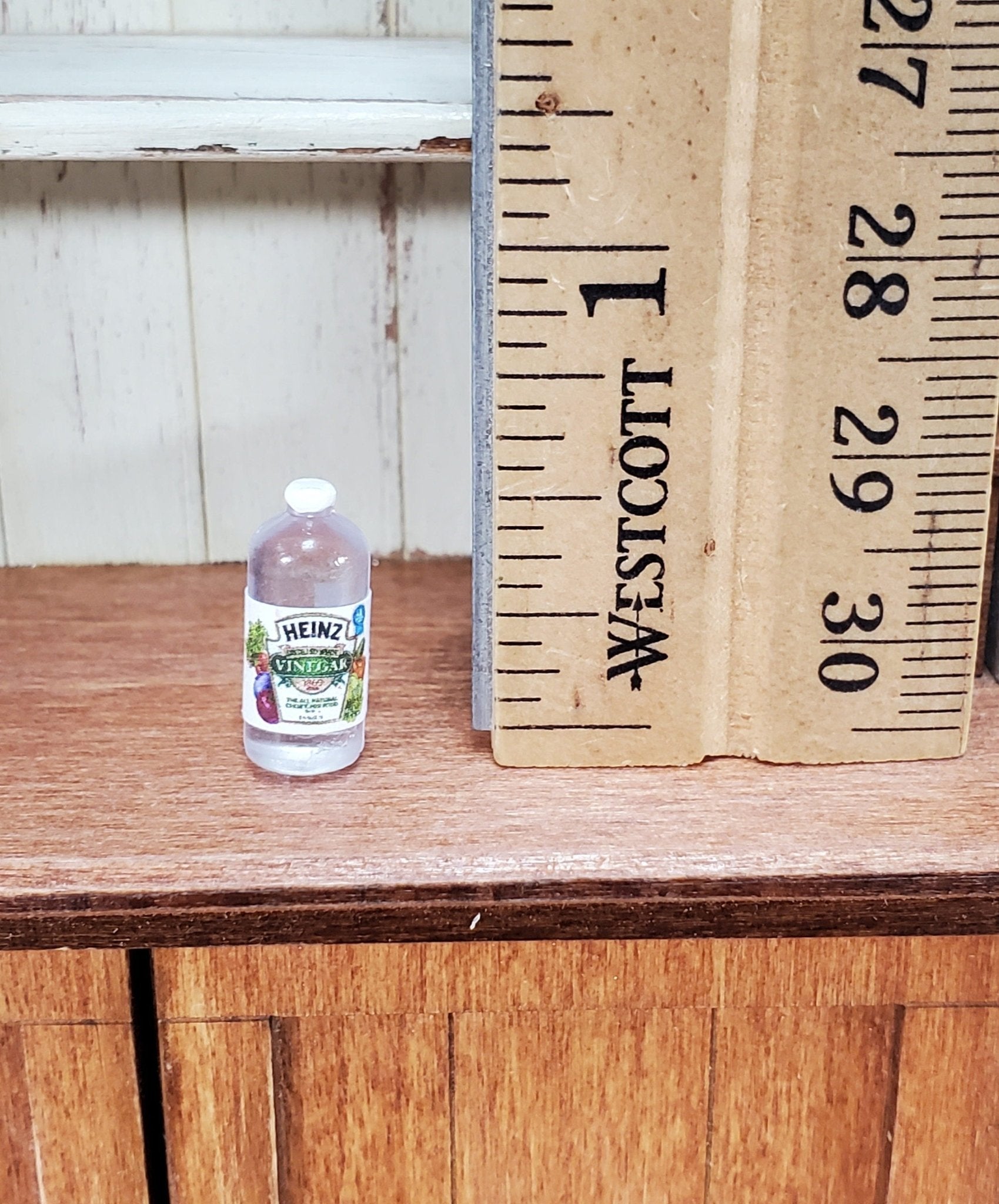 Dollhouse Vinegar Distilled Bottle 1:12 Scale Miniature Food Groceries Kitchen - Miniature Crush