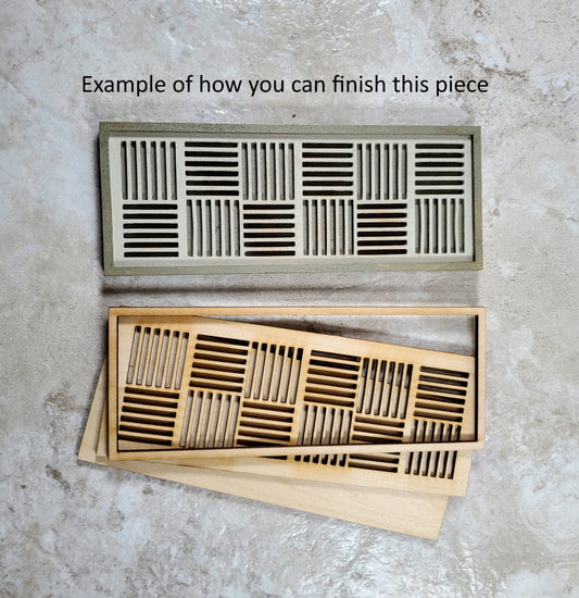 Dollhouse Wall Art Kit DIY Modern Style Wall Panel Wood 1:12 Scale Miniature - Miniature Crush