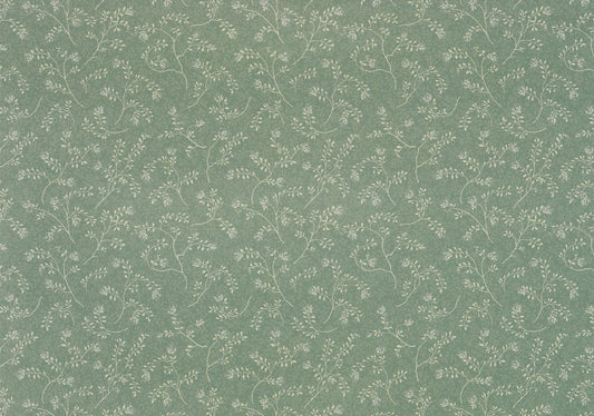 Dollhouse Wallpaper Brodnax Dark Green Vines Leaves "Midnight Garden" 1:12 Scale Miniature - Miniature Crush