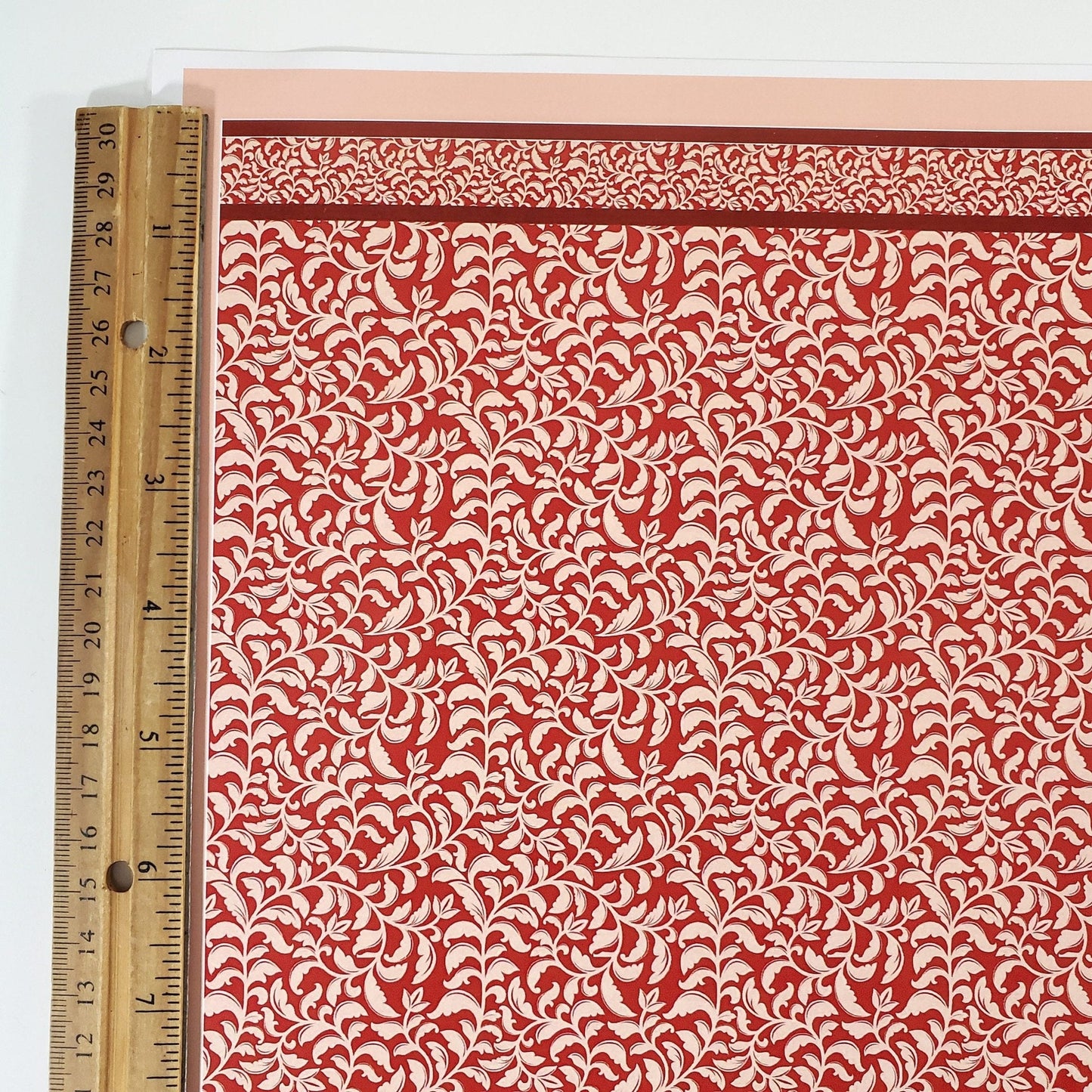 Dollhouse Wallpaper Reds Victorian Fern Leaves 1:12 Scale World Model 35602 - Miniature Crush