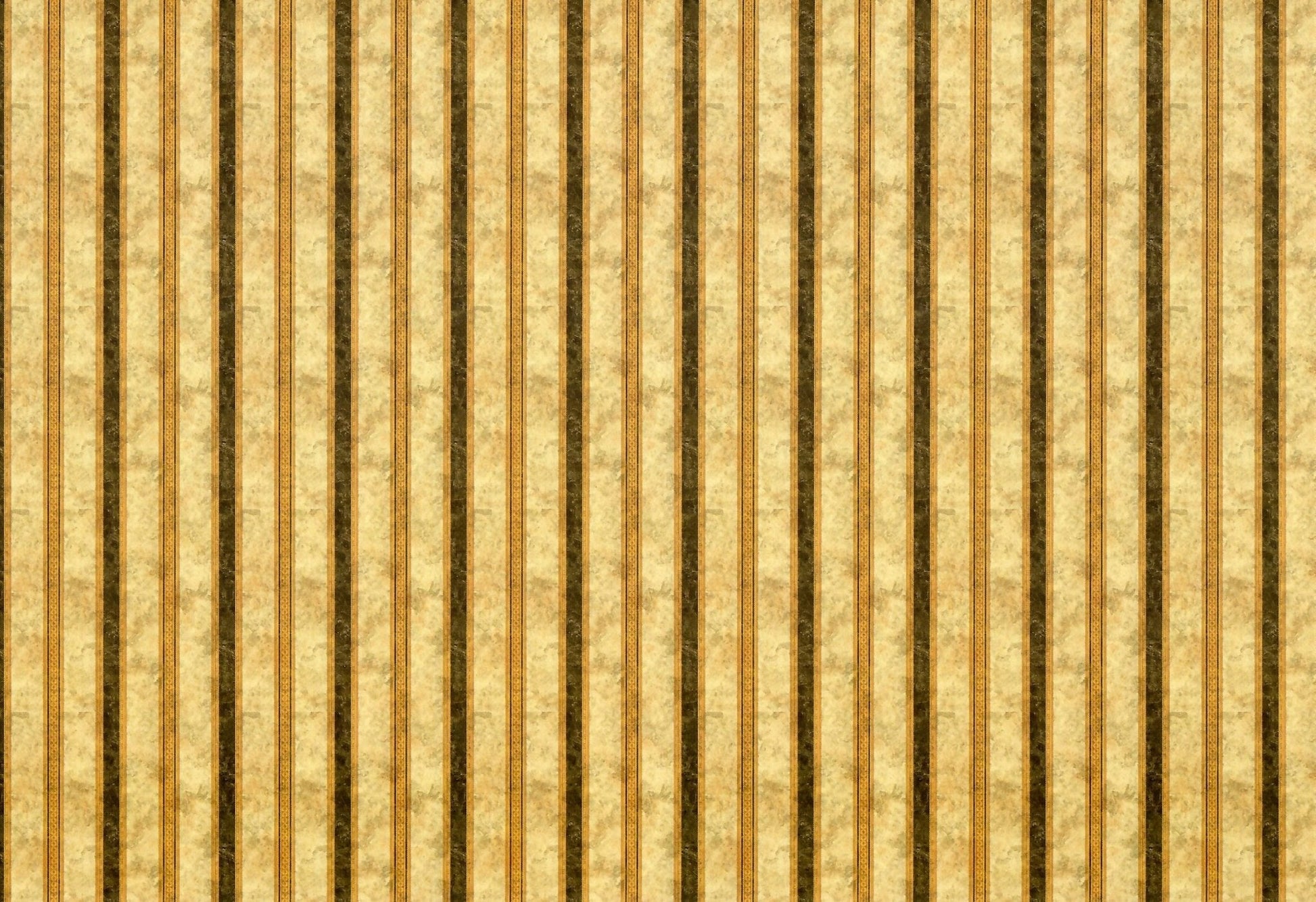 Dollhouse Wallpaper Striped Black Gold Brown 1:12 Scale Itsy Bitsy Miniatures - Miniature Crush