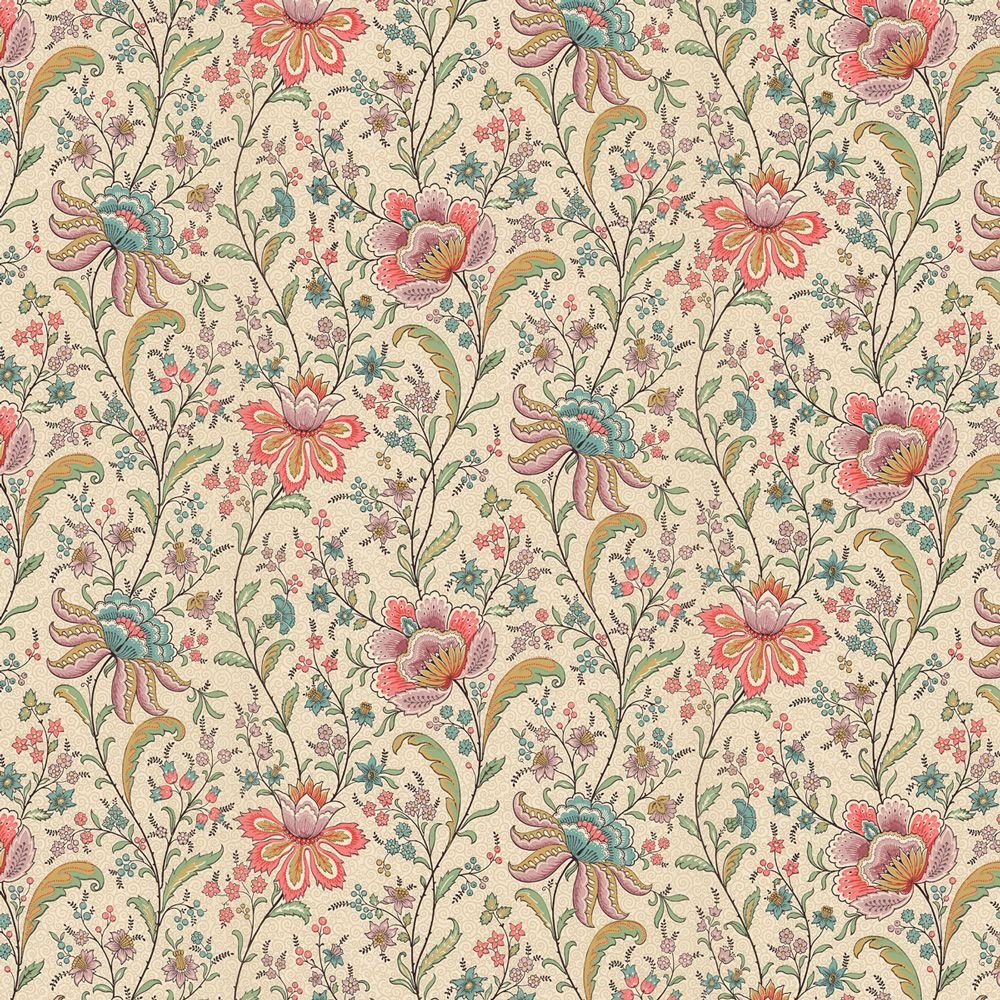 Dollhouse Wallpaper Vintage Floral Fantasy Bradbury & Bradbury 1:12 Scale - Miniature Crush