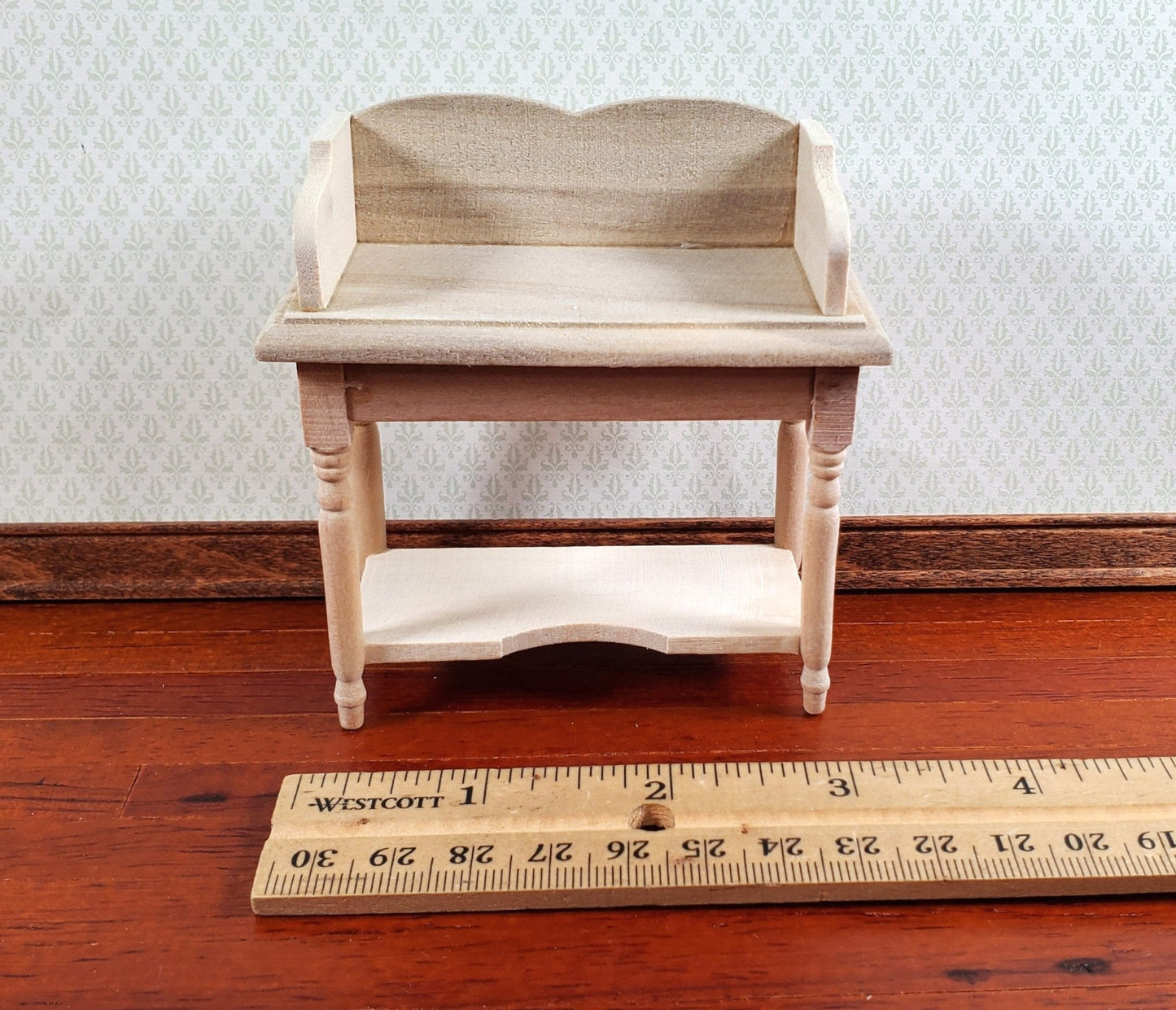 Dollhouse Wash Stand or Sideboard 1:12 Scale Miniature Furniture Unpainted Wood - Miniature Crush