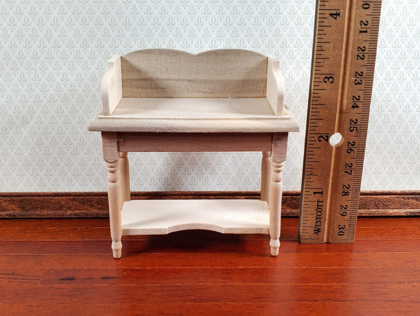 Dollhouse Wash Stand or Sideboard 1:12 Scale Miniature Furniture Unpainted Wood - Miniature Crush