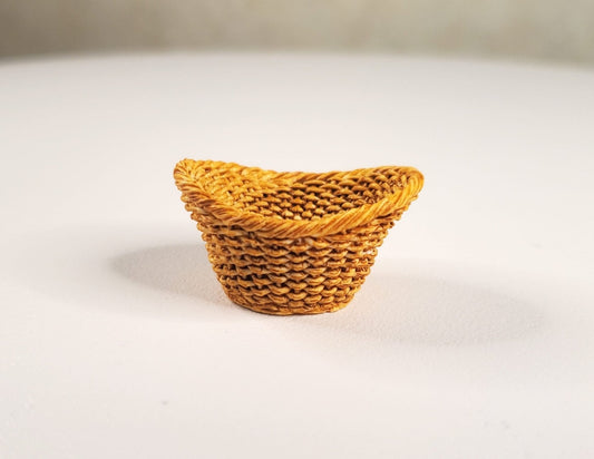 Dollhouse Wicker Style Basket Fruit Bowl 1:12 Scale Miniature Decor Accessories - Miniature Crush