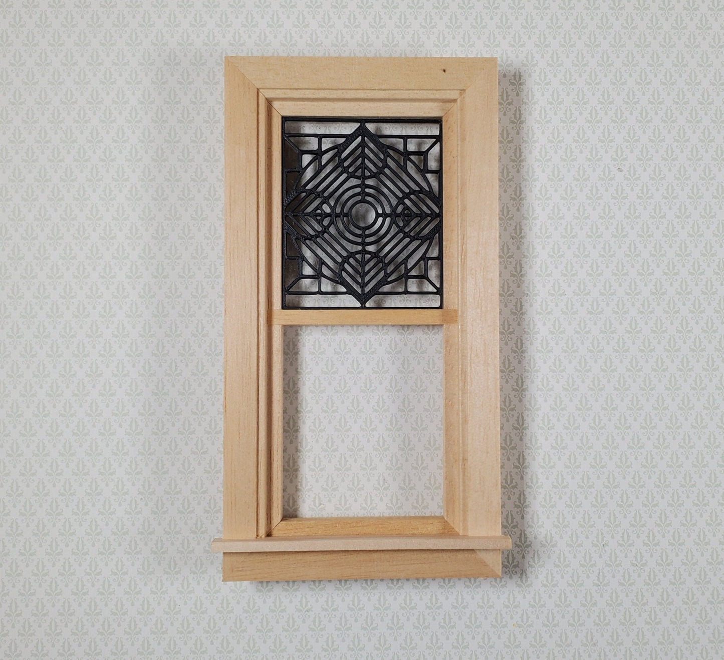 Dollhouse Window Insert Stained Glass Style 1:12 Scale Fits Houseworks 5032 - Miniature Crush