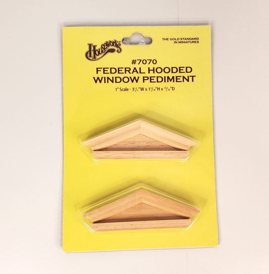Dollhouse Window Pediment Federal Hooded Style Wood 1:12 Scale Houseworks #7070 - Miniature Crush