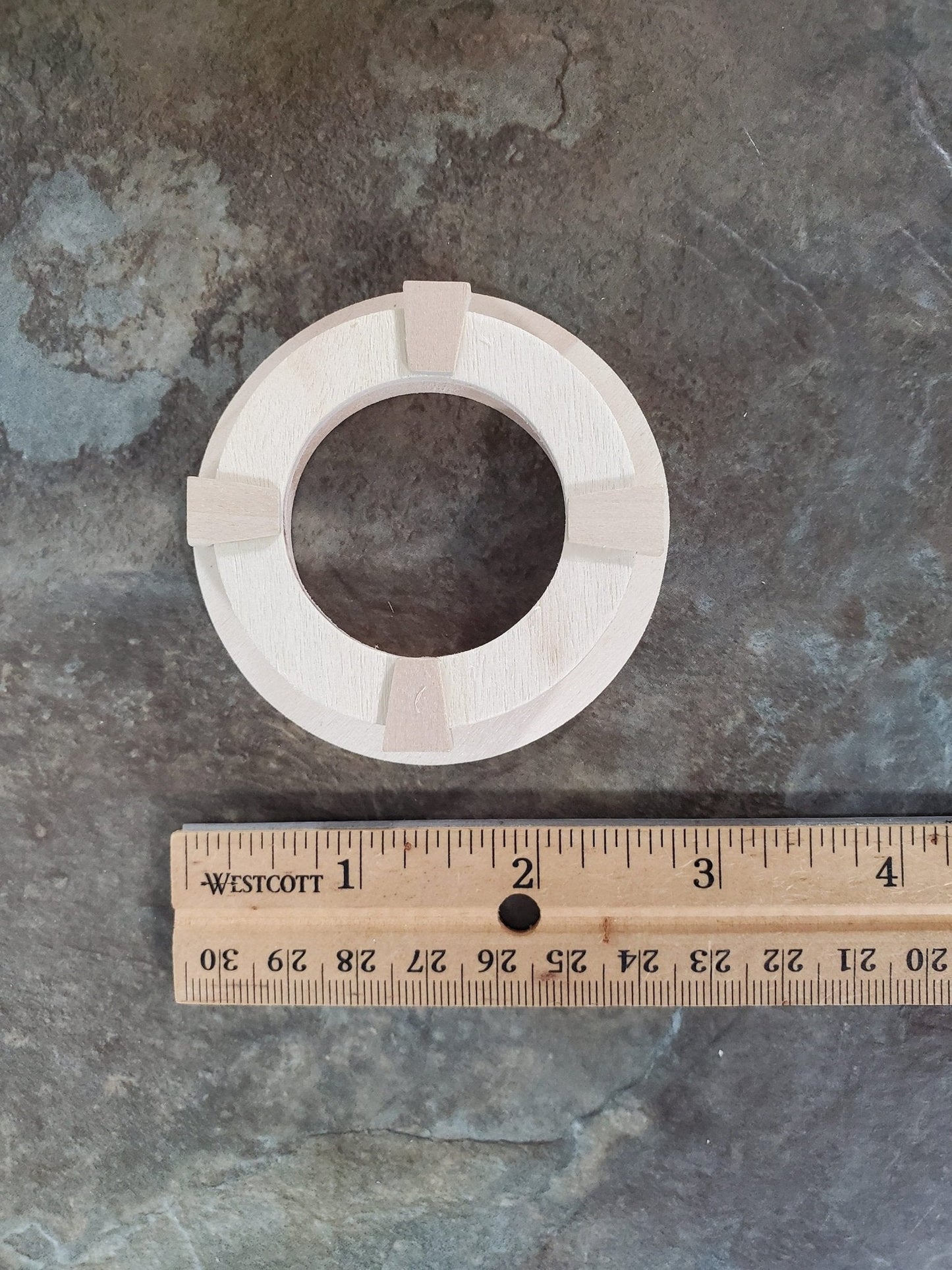 Dollhouse Window Round Circular Wood with Interior Trim & Acrylic 1:12 Scale - Miniature Crush