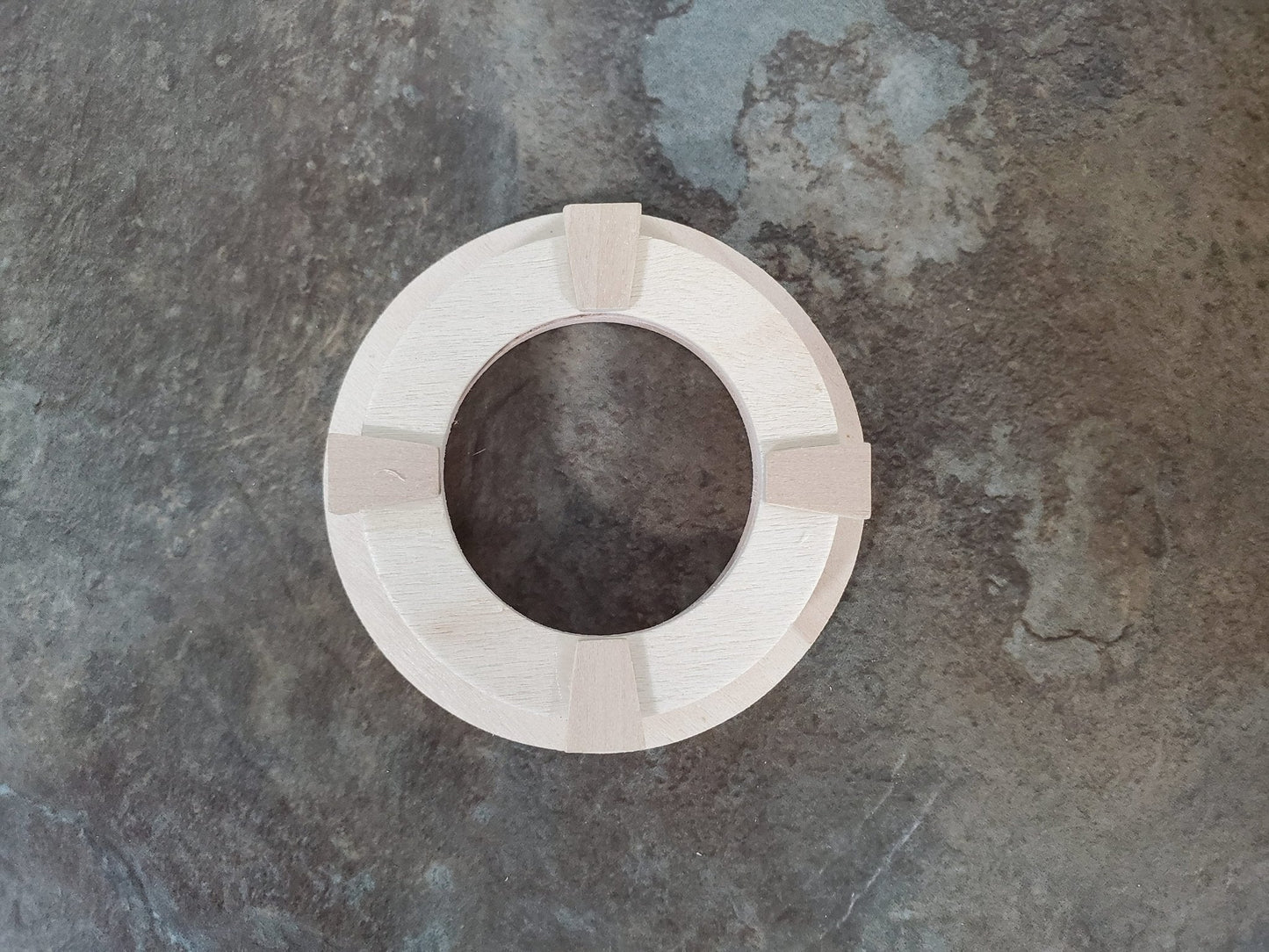 Dollhouse Window Round Circular Wood with Interior Trim & Acrylic 1:12 Scale - Miniature Crush