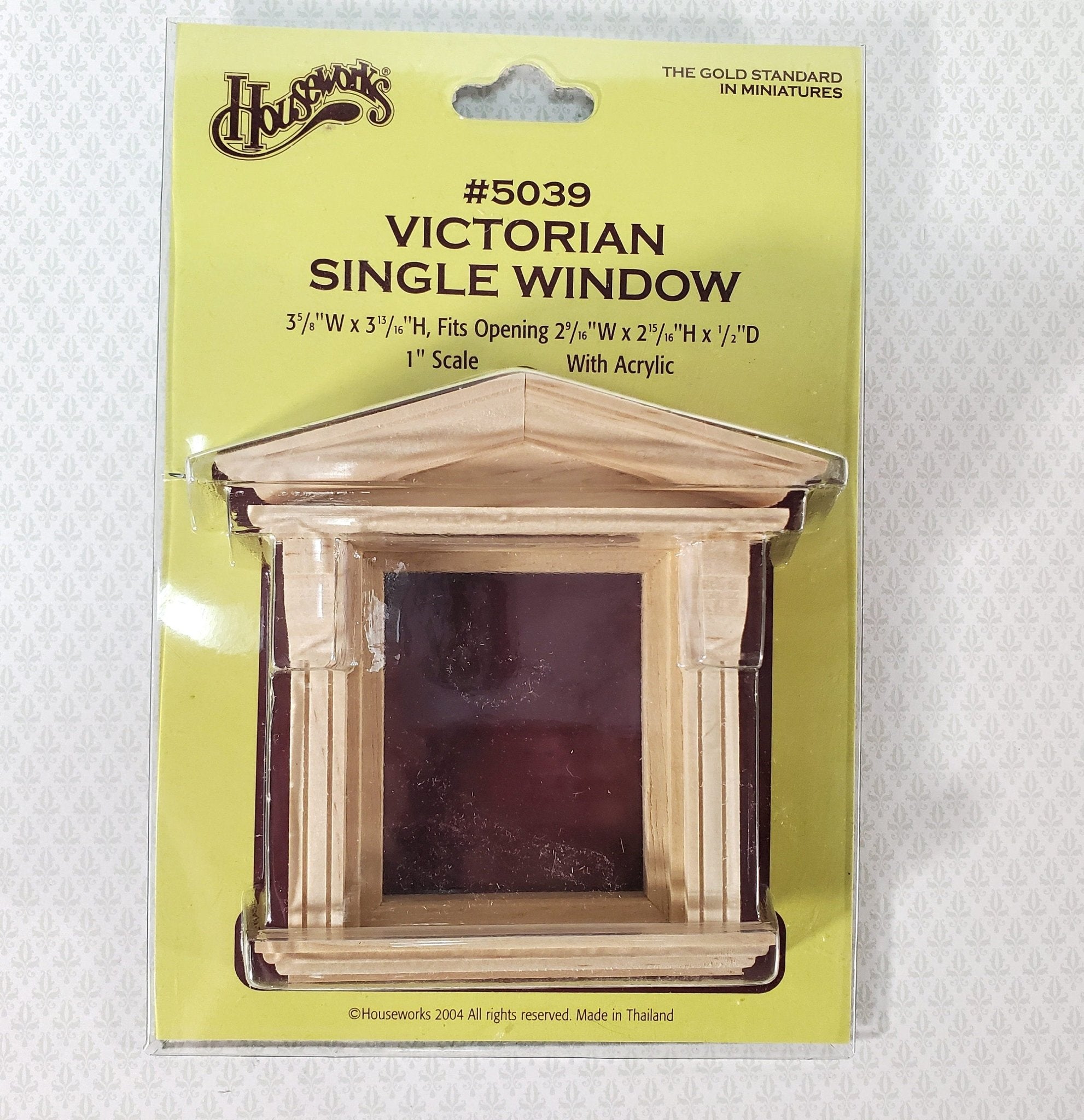 Dollhouse Window Single Square Victorian Style 112 Scale Houseworks