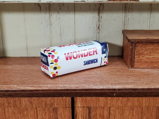 Dollhouse Wonder Bread Loaf 1:12 Scale Miniature Food 1 1/4" Long Groceries Kitchen - Miniature Crush