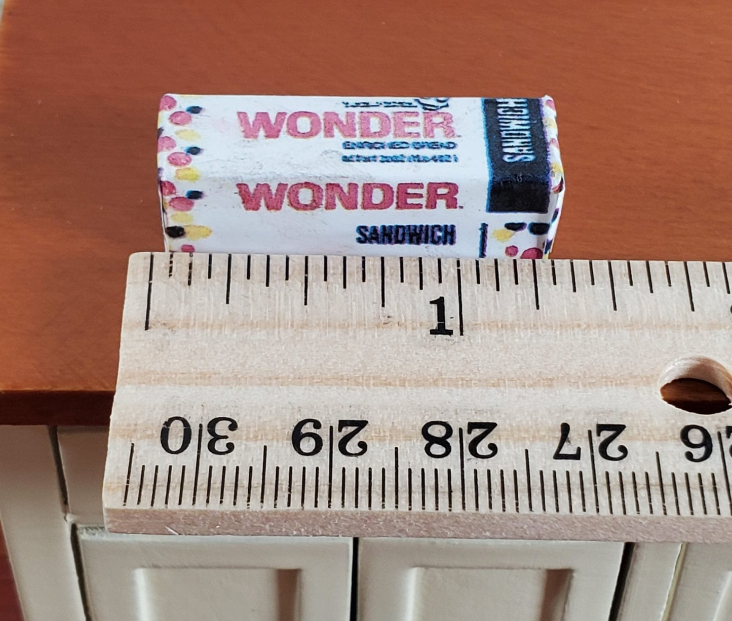 Dollhouse Wonder Bread Loaf Sandwich 1:12 Scale Miniature Food Groceries - Miniature Crush