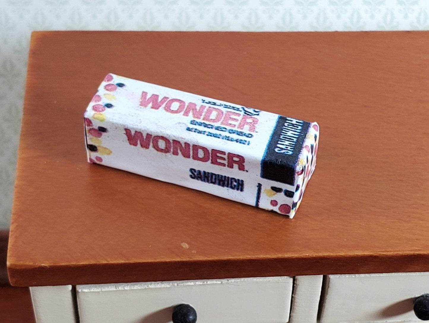 Dollhouse Wonder Bread Loaf Sandwich 1:12 Scale Miniature Food Groceries - Miniature Crush