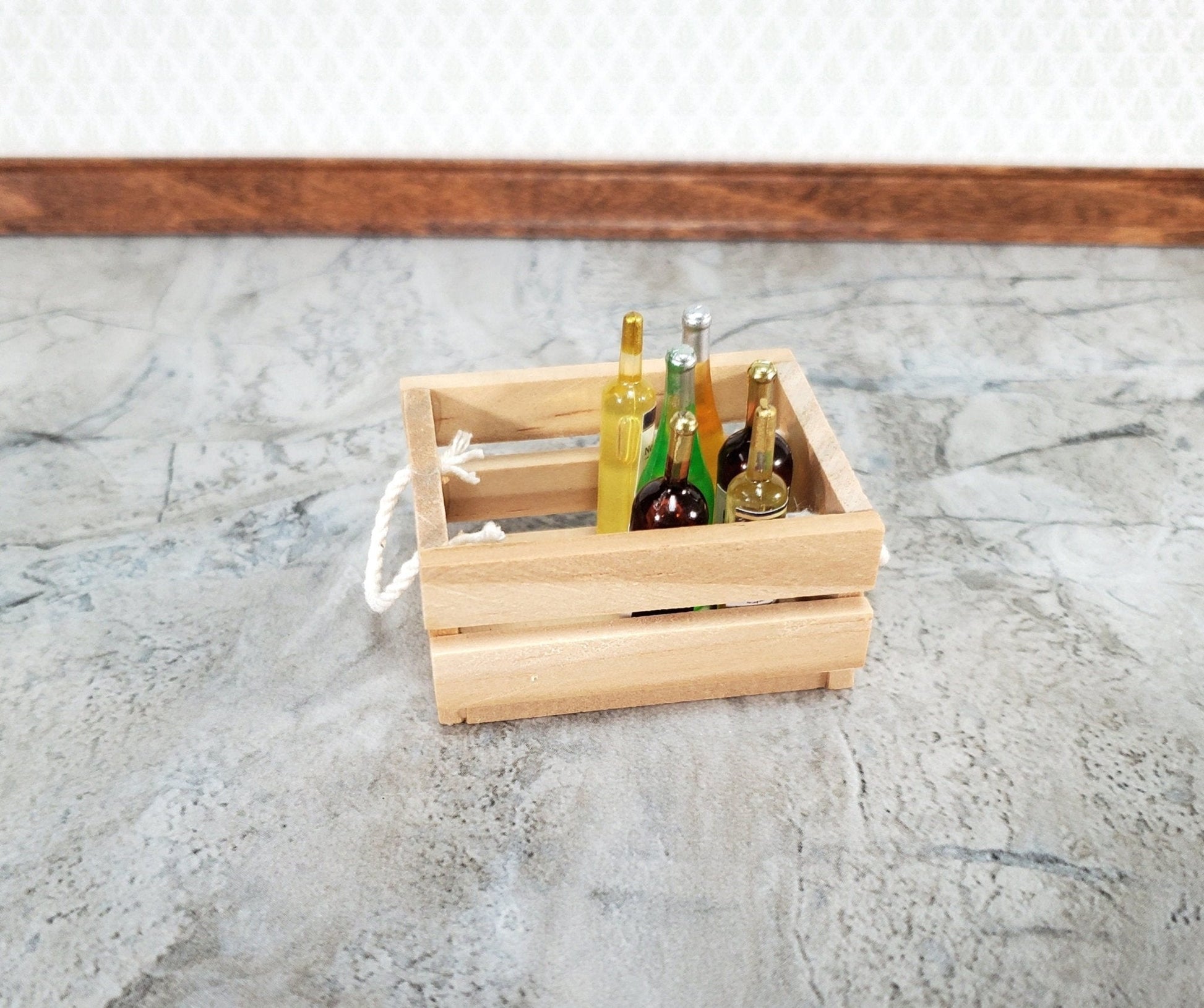 Dollhouse Wood Crate for Fruits or Vegetables Large 1:12 or 1/6 Scale Miniature - Miniature Crush