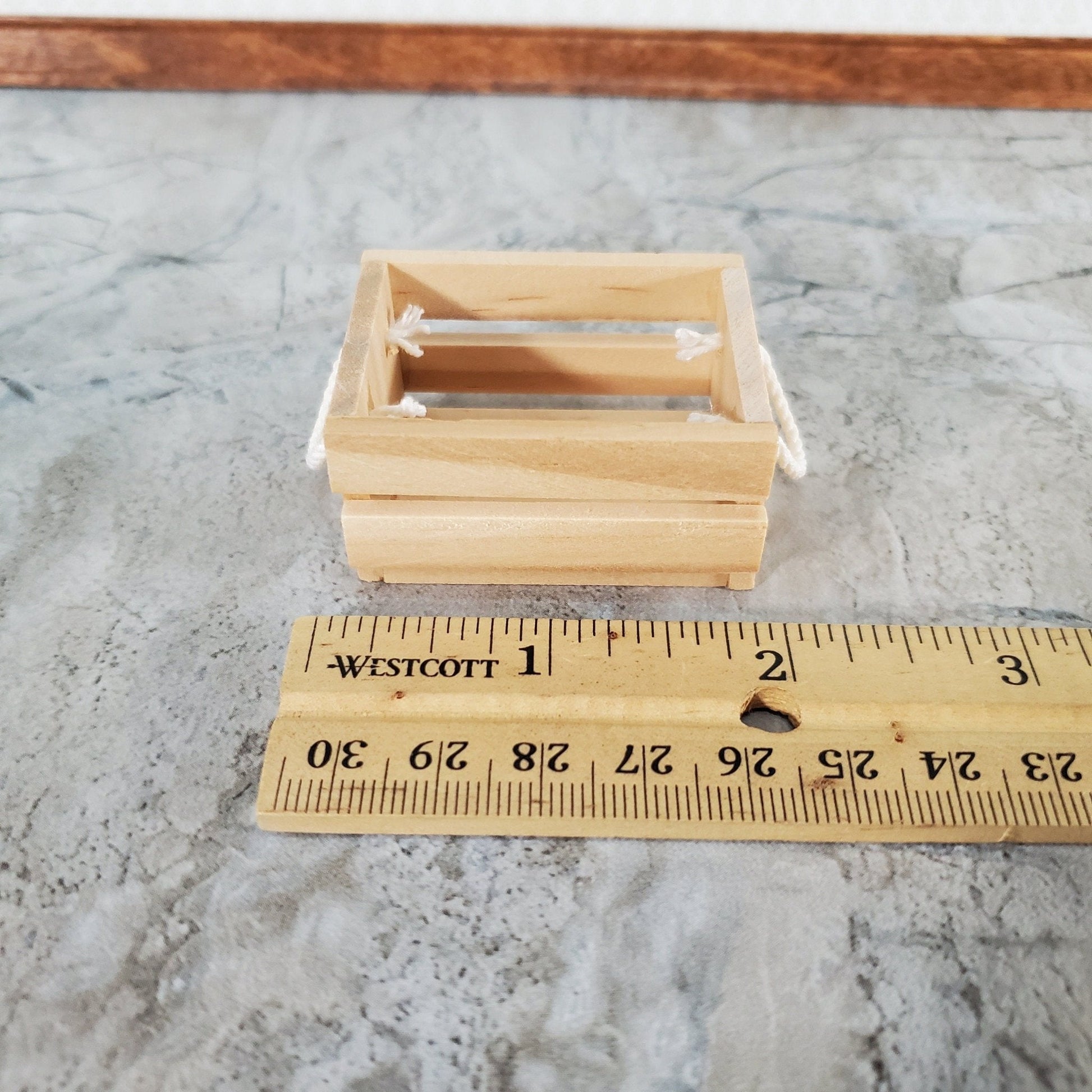 Dollhouse Wood Crate for Fruits or Vegetables Large 1:12 or 1/6 Scale Miniature - Miniature Crush
