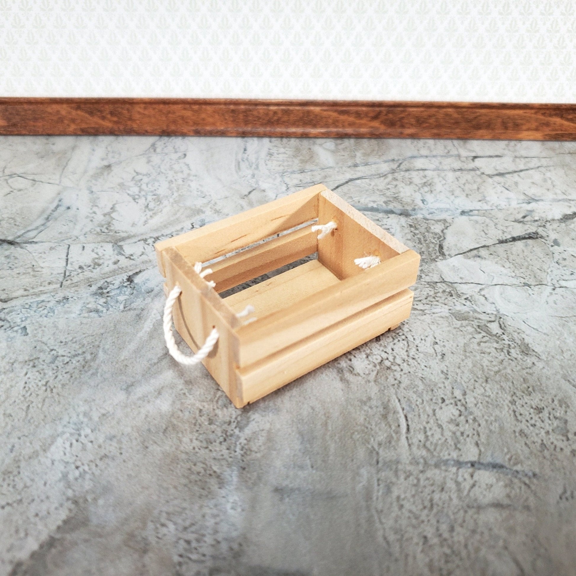 Dollhouse Wood Crate for Fruits or Vegetables Large 1:12 or 1/6 Scale Miniature - Miniature Crush