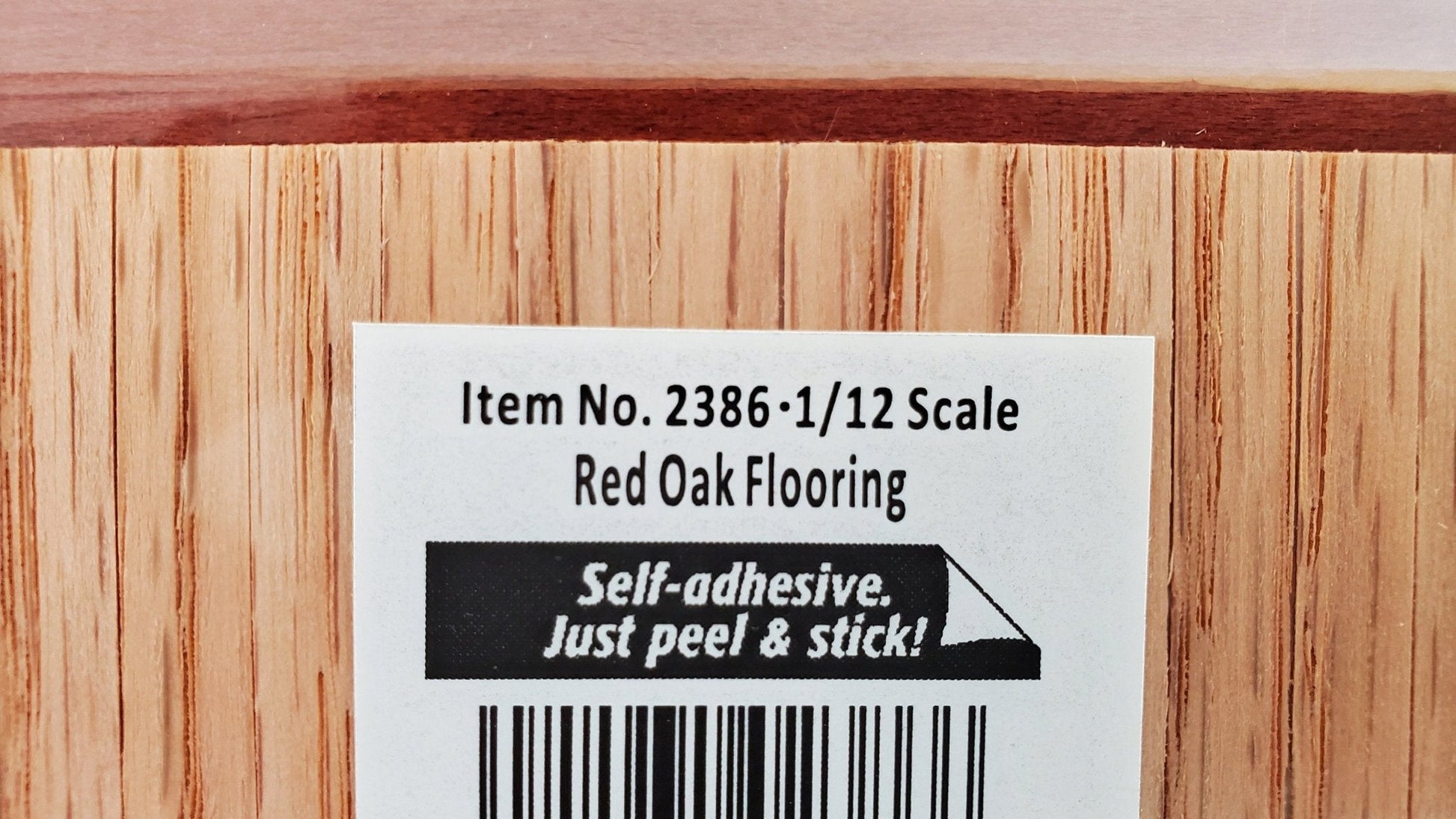 Dollhouse Wood Floor Red Oak Real Wood Peel & Stick 1:12 Scale 17" x 11" Houseworks #2386 - Miniature Crush