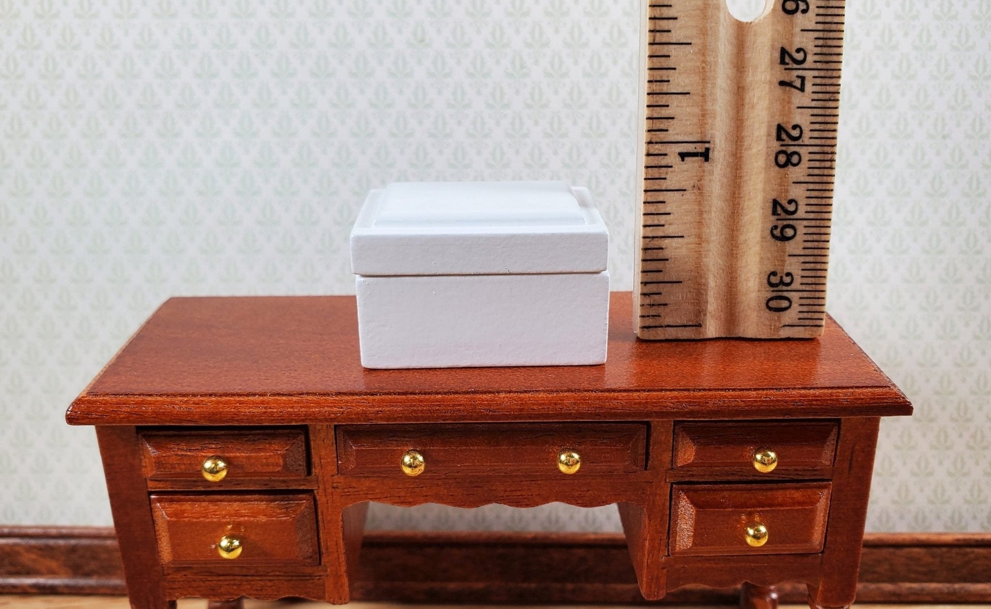 Dollhouse Wood Jewelry Box Necklaces Earrings Bracelet 1:12 Scale Miniature - Miniature Crush