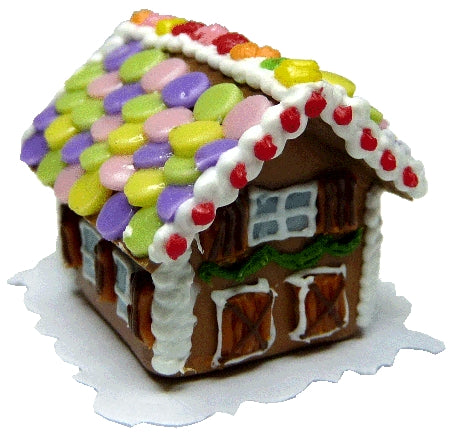 Dollhouse Easter Gingerbread House 1:12 Scale Miniature Food Kitchen Bakery