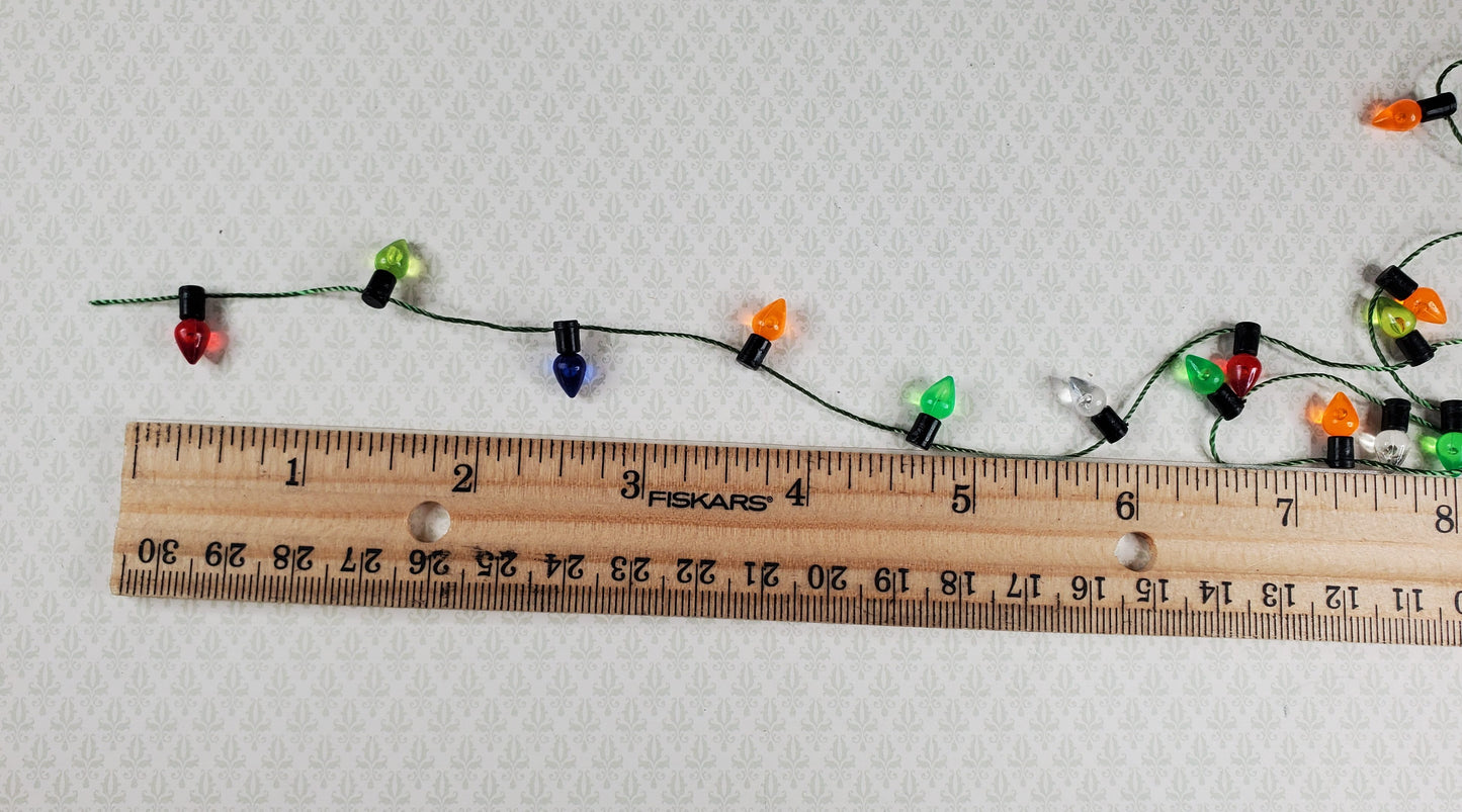 Dollhouse Christmas Tree Lights String Multi Colored Holiday Miniatures