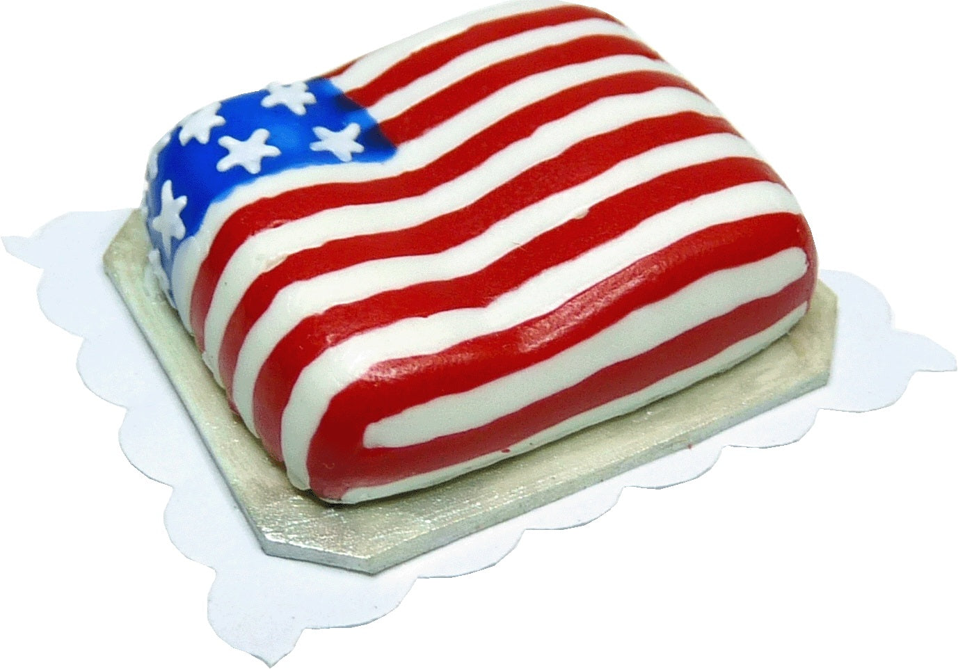 Dollhouse Waving Flag Sheet Cake 1:12 Scale Miniature Dessert Food Bakery