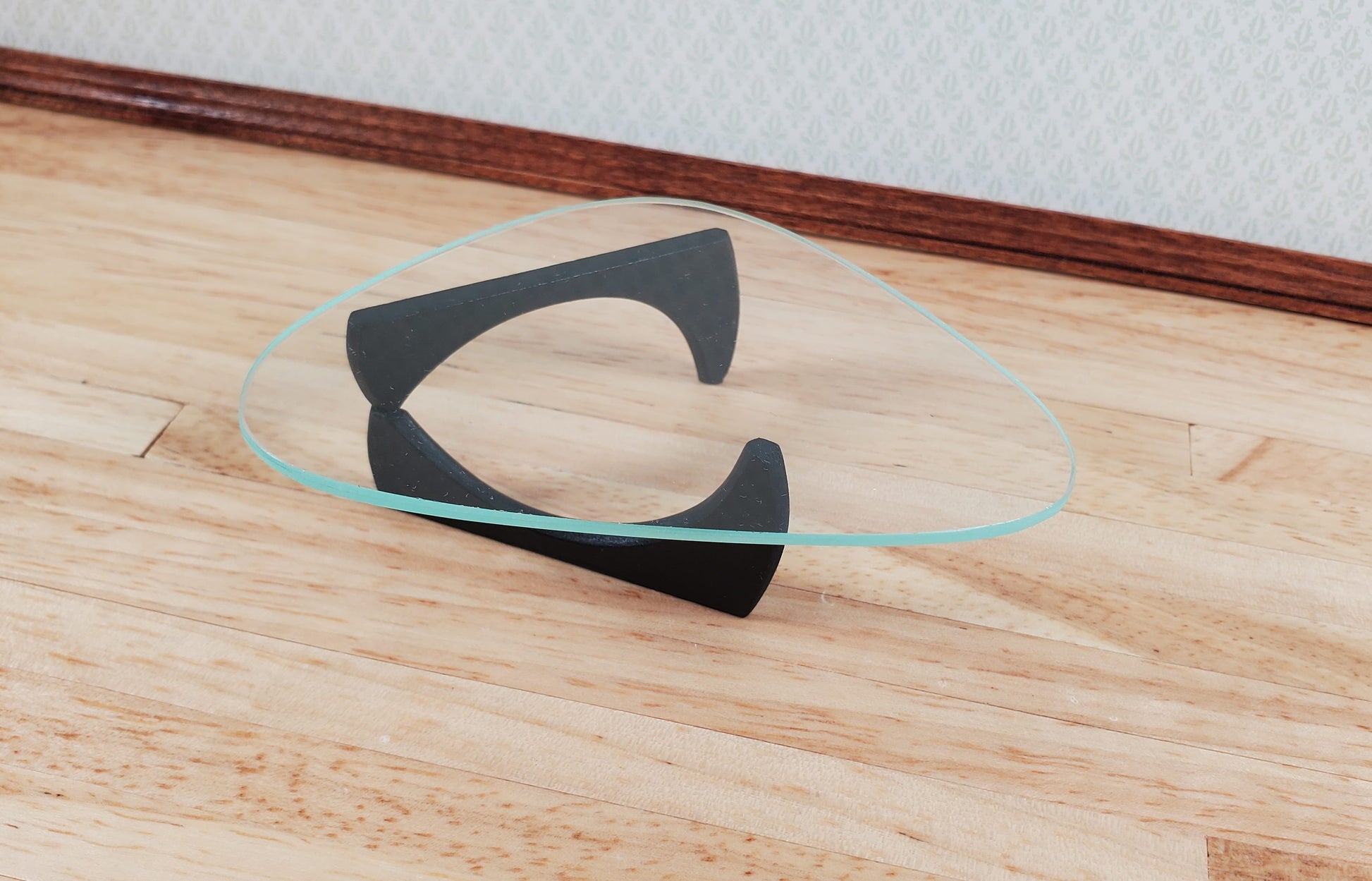 Modern Noguchi Style Coffee Table with Real Glass by Warren Richardson