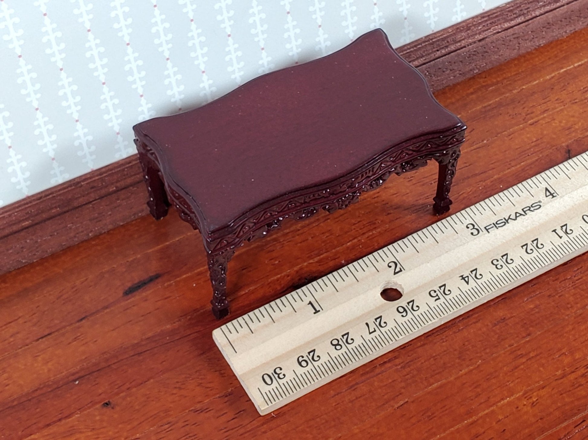 Early Bespaq Dollhouse Coffee Table Mahogany 1:12 Scale Miniature Furniture Wood - Miniature Crush