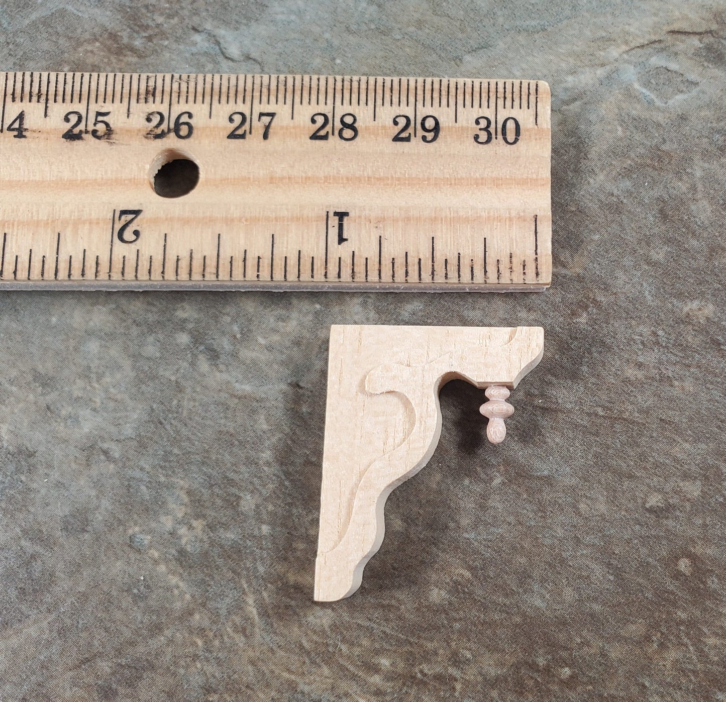 Dollhouse Wood Corbels or Brackets 1:12 Scale 1 1/4" Tall Set of 4 Houseworks