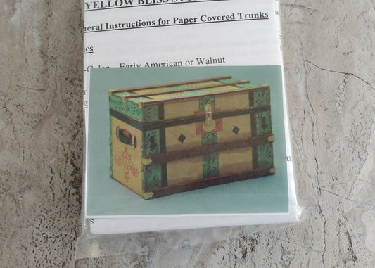 Dollhouse Miniature Trunk Kit Scandinavian Antique Style 1:12 Scale Furniture