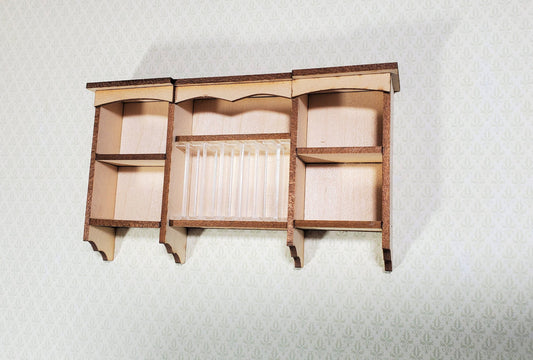 Dollhouse DIY Plate Rack Kit Hanging Kitchen Shelf 1:12 Scale Miniature Cupboard