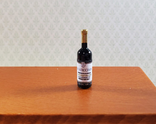 Dollhouse Red Italian Wine Bottle 1:12 Scale Miniature Kitchen Food & Drink
